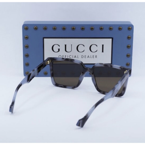 NWT Gucci GG1540S Grey Square 55mm Sunglasses